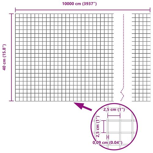Spawana siatka ogrodzeniowa Zielony 0.4 x 100 m Stal na Arena.pl