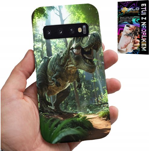 ETUI DO SAMSUNG GALAXY S10 PLUS - DINO DINOZAUR TYRANOZAUR CASE + FOLIA na Arena.pl