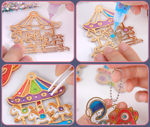 Zestaw Artystyczny Kreatywny Do Malowania Szablony Wzory Zawieszki Nauka na Arena.pl