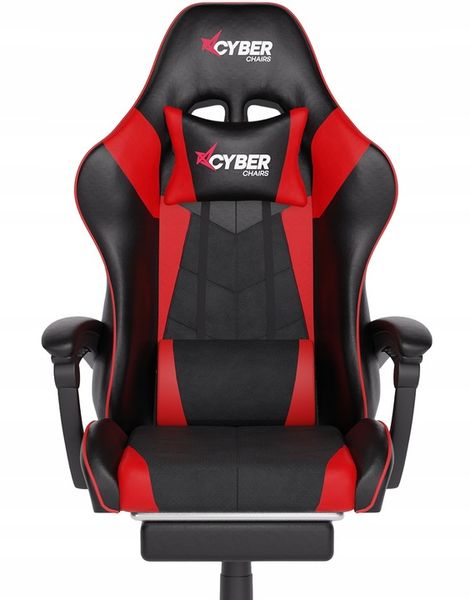 FOTEL GAMINGOWY CYBER CHAIRS X-POWER RED - BIUROWY zdjęcie 1