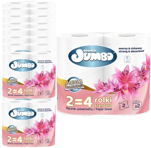 ręcznik papierowy 2r słonik jumbo mega dłuuugi biały 2w - 30 rolek na Arena.pl