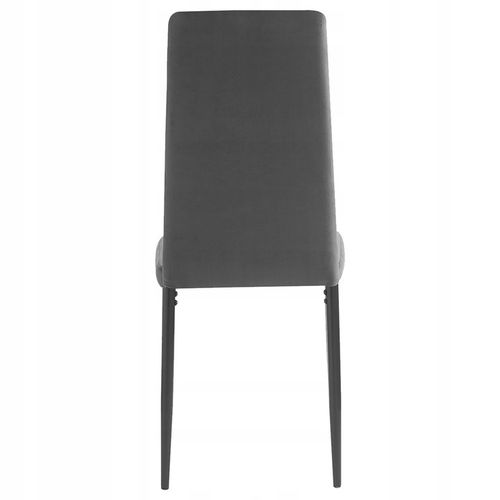 KRZESŁO PIKOWANE WELUR SALON JADALNIA KUCHNIA WYSOKIE MARK KT118 SZARE na Arena.pl