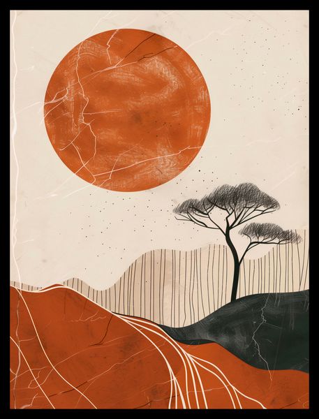 Plakat 30x40cm Afrykański Zachód Słońca zdjęcie 2