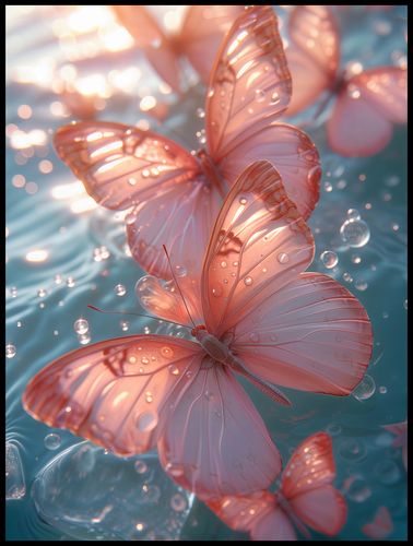 Plakat 75x100cm Świetliste Motyle na Arena.pl