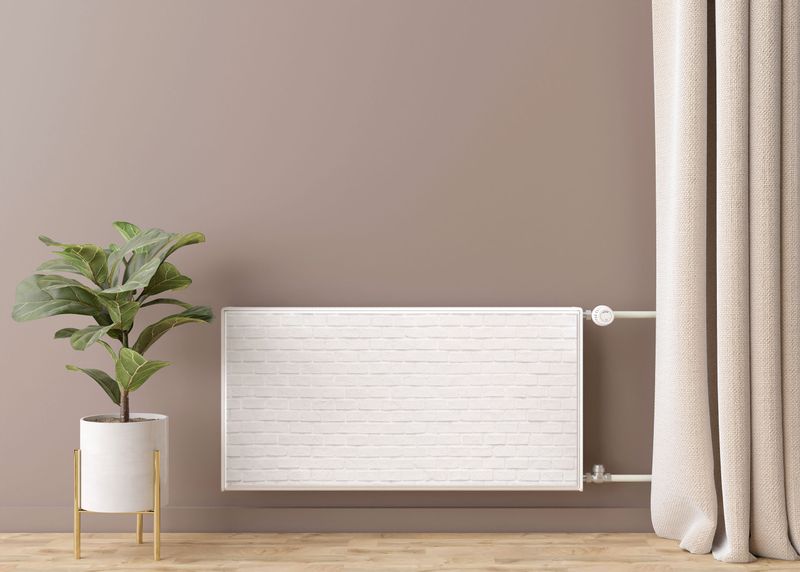 Mata MAGNETYCZNA Kaloryfera Białe Cegiełki Mur 100cm x 60cm zdjęcie 7