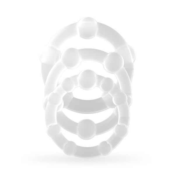 Triple Bead Cockring Set Clear Crushious zdjęcie 1