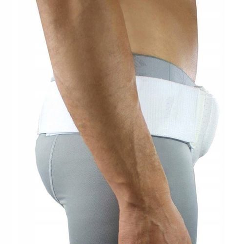 MEDYCZNY PAS PRZEPUKLINOWY PACHWINOWY DO LEWA I PRAWA STRONY 75-92 cm BIAŁY na Arena.pl