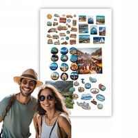 Tablica Magnetyczna na Magnesy z Podróży – Metalowa, Biała, Loft