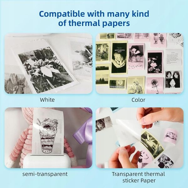 Mini drukarka fotograficzna bezprzewodowa WYSOKA JAKOŚĆ zdjęcie 6