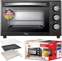 PIEKARNIK ELEKTRYCZNY MINI CZARNY GRILL 1200W 15L