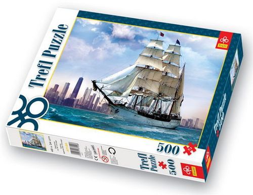 TREFL 37120 Zaglowiec na tle Chicago Puzzle 500el na Arena.pl