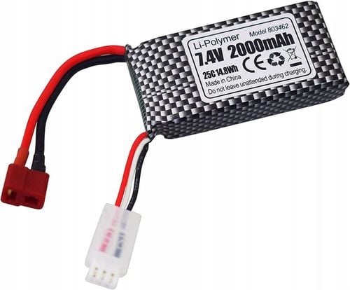 2 szt. Baterie LiPo 7.4 V 2000 mAh wtyczka T do modeli RC 9200, 9200E, 200E na Arena.pl