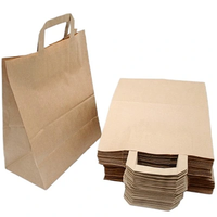 torba papierowa 25szt. płaska rączka szara 32 x 16 x 42 cm