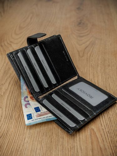 elegancki portfel męski ze skóry naturalnej - rovicky na Arena.pl