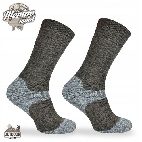 Grube zimowe skarpety trekingowe TRE9 – 80% merino na Arena.pl