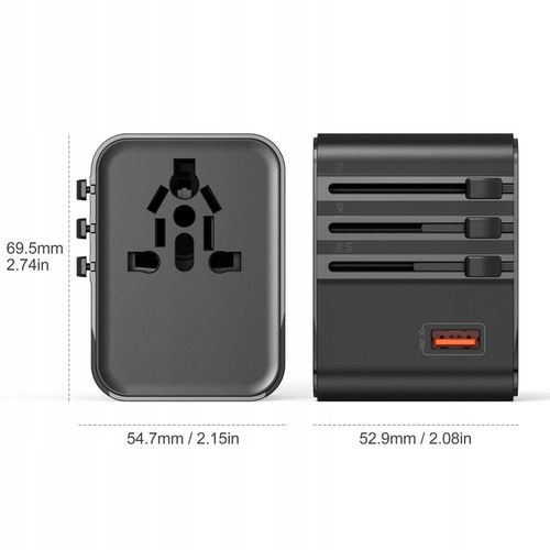 Uniwersalna Przejściówka ADAPTER Gniazda USA UK EU AUST Ładowarka USB na Arena.pl