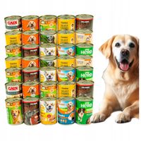 Karma mokra dla psa Puszka Pakiet Mieszany Kawałki Mix smaków 20 szt x 400g