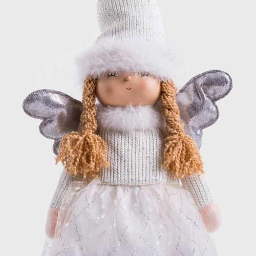 Skrzat AURIE aniołek stojący długie nogi biało-srebrny 86 cm HOMLA na Arena.pl