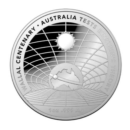 Wallal Centenary - Australia Tests Einstein's Theory 1 uncja Srebra 2022 Proof Domed Coin na Arena.pl