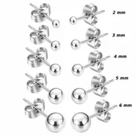 KOLCZYKI KULKI 18 KRT STAL CHIRURGICZNA SET 5 Par