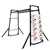 siłownia ogrodowa Monkey bar + ścianka wspinaczkowa