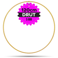 Obręcz Złota Mat 120 cm, 5 mm - Metalowa do Łapacza Snów