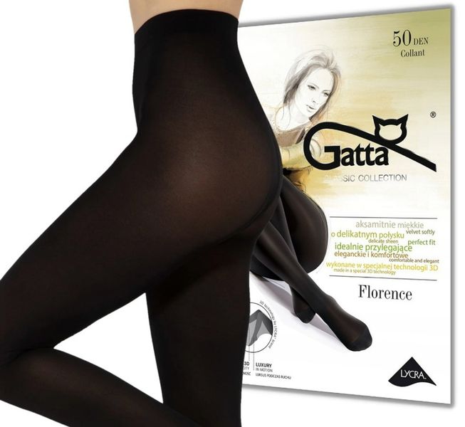 RAJSTOPY GATTA LYCRA 3D FLORENCE 50 DEN 3-M NERO zdjęcie 1