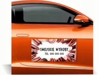 Magnes na samochód reklama magnetyczna 60x30 cm SWOJSKIE WYROBY