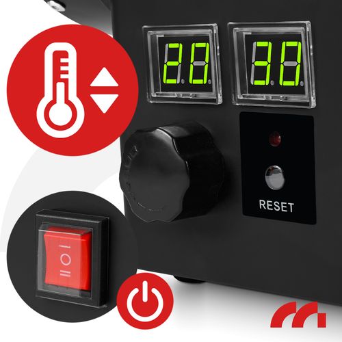 Nagrzewnica Gazowa Dmuchawa z Termostatem na Butlę Wąż Reduktor LCD 25kW na Arena.pl