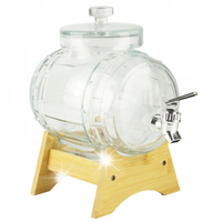Beczułka z kranikiem stojak na lemoniadę wodę napoje herbatę dozownik 3l