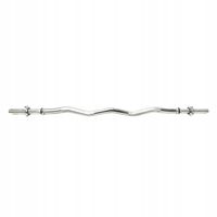 Gryf lekko łamany sztanga 120cm 28mm stalowy