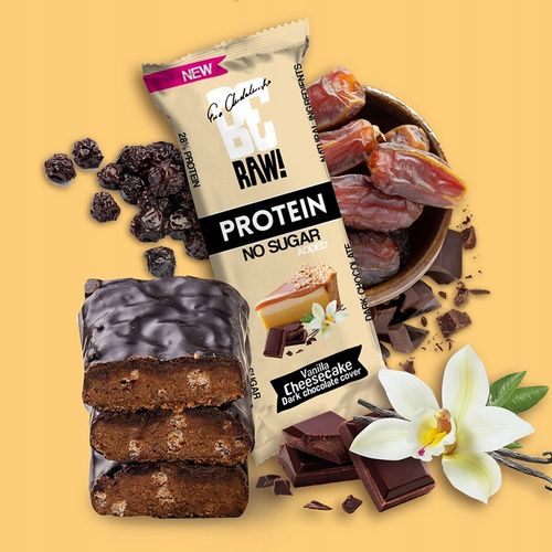 Baton proteinowy BeRAW Protein Vanilla Cheesecake sernik waniliowy 15x40g na Arena.pl