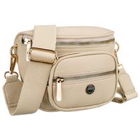 saszetka damska w beżowym kolorze wykonana