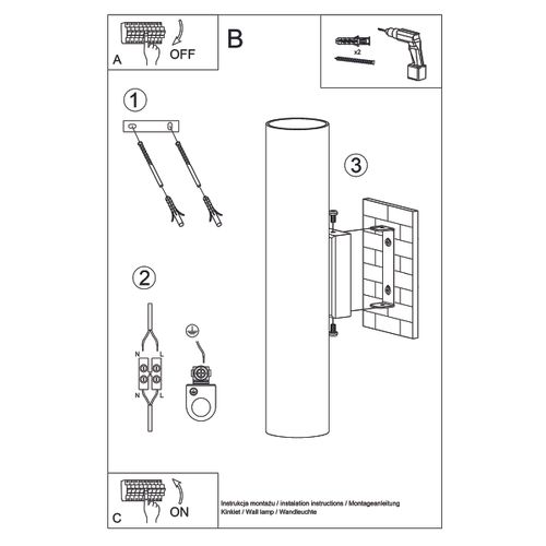 Kinkiet LAGOS 2 złoty połysk na Arena.pl