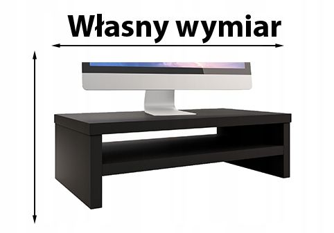 Podstawka pod monitor Na Wymiar z półką Dąb Sonoma niewidoczny montaż na Arena.pl