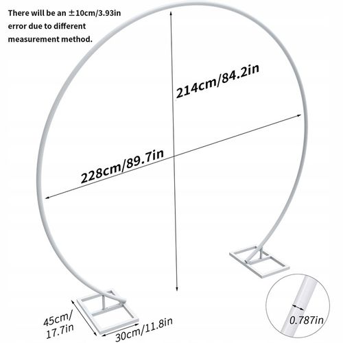 STOJAK Stelaż KOŁO Tło Zdjęć Wesele Ścianka 2.14m na Arena.pl