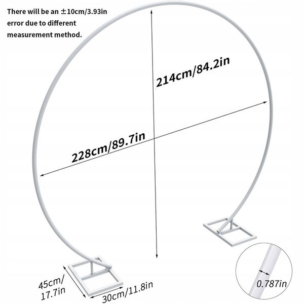 STOJAK Stelaż KOŁO Tło Zdjęć Wesele Ścianka 2.14m zdjęcie 2