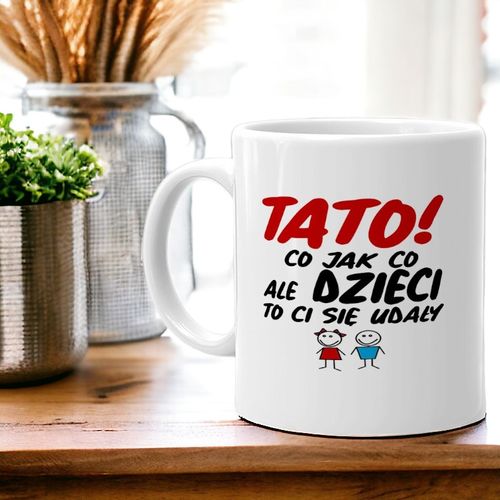 KUBEK Z NADRUKIEM ŚMIESZNY PREZENT DLA TATY URODZINY IMIENINY DZIEŃ OJCA na Arena.pl