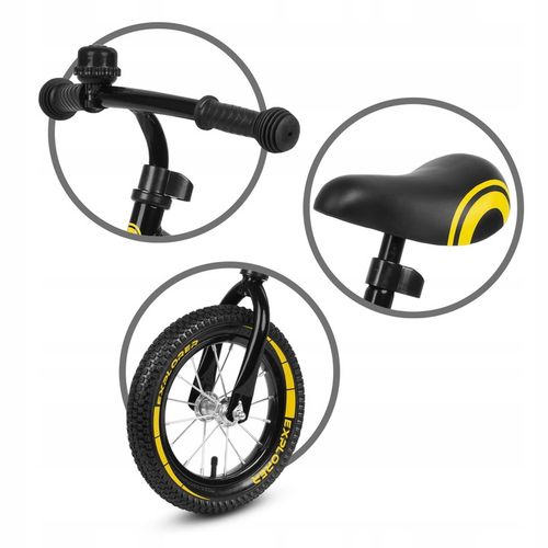 Rowerek biegowy DLA CHŁOPCA POMPOWANE Kidwell Cruzer Explorer z dzwonkiem na Arena.pl