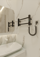 ELNA Mini Grzejnik łazienkowy elektrczny Ladder Lux 2 Black ENERGOOSZCĘDNY