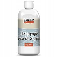 Klej wodny z werniksem 2w1 decoupage SATYNOWY lakier serwetki Pentart 500ml