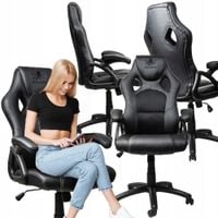 FOTEL BIUROWY OBROTOWY GAMINGOWY KRZESŁO DO BIURKA POD KOMPUTER REGULOWANY