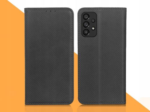ETUI Z KLAPKĄ DO SAMSUNG GALAXY A53 5G CZARNE ZAMYKANE MAGNETYCZNE + SZKŁO na Arena.pl