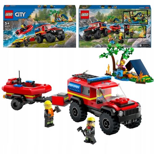 LEGO CITY 60412 SAMOCHÓD TERENOWY SUV AUTO WÓZ STRAŻACKI Z ŁODZIĄ RATUNKOWĄ na Arena.pl