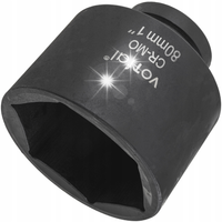 NASADKA UDAROWA NASADOWA 1" CAL KLUCZ UDAROWY 80MM DŁUGA 100MM CR-MO 6KĄT