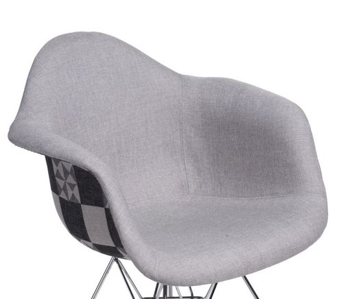 Siedzisko E201 tapicerowane szar/patchwo D2 na Arena.pl