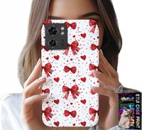 ETUI DO MOTOROLA EDGE 40 - CZERWONE WSTĄŻKI WSTĄŻKA MODNE WZORY