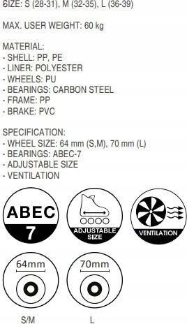 ŁYŻWOROLKI DZIECIĘCE REGULOWANE COOLSLIDE NACHOS YG CZARNO-RÓŻOWE r 36-39 na Arena.pl