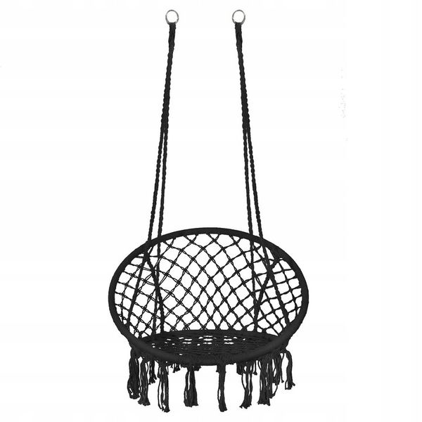 FOTEL WISZĄCY HUŚTAWKA OGRODOWA BOCIANIE GNIAZDO BOHO DO DOMU OGRODU 120CM zdjęcie 1