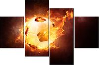 140CM 70 OBRAZ PIŁKA OGNIU ŚCIENNY